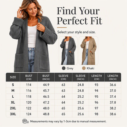 ⌛Limited-Time Offer-Women's Open Front Long Knit Cardigan