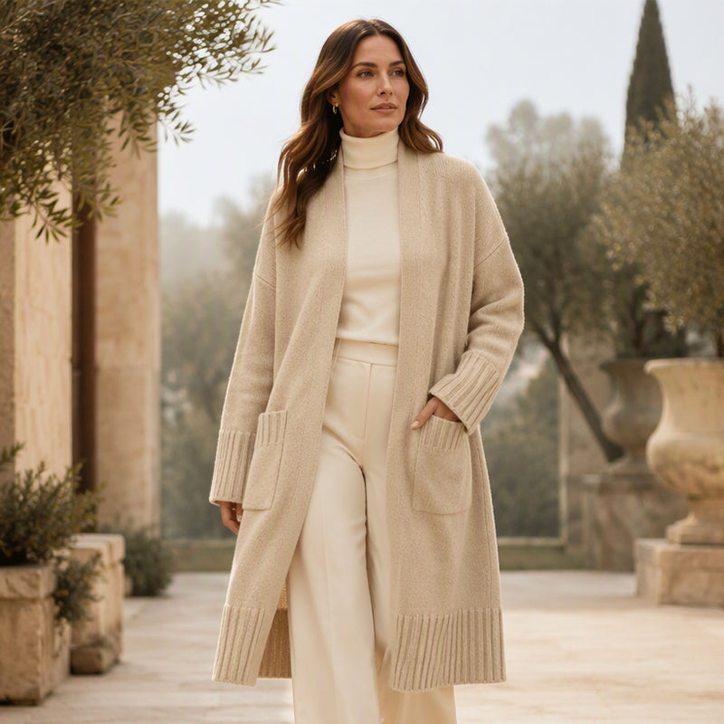 ⌛Limited-Time Offer-Women's Open Front Long Knit Cardigan