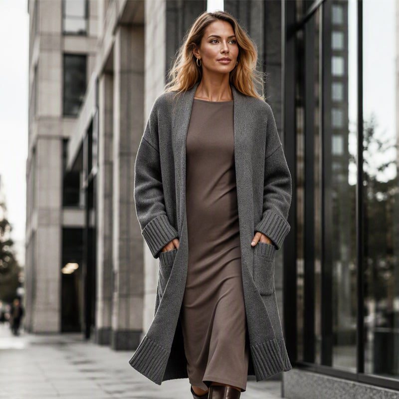 ⌛Limited-Time Offer-Women's Open Front Long Knit Cardigan