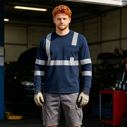 ⌛Limited-Time Offer-Men's High Visibility Reflective Work Top