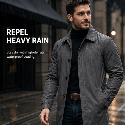Men's Waterproof Mid-Length Trench Coat