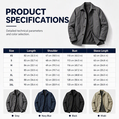 Men's Waterproof Mid-Length Trench Coat
