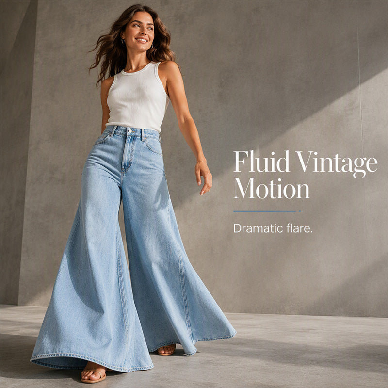 💙Limited-Time Offer-Women's Casual High-Waisted Wide-Leg Jeans