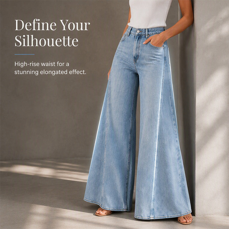 💙Limited-Time Offer-Women's Casual High-Waisted Wide-Leg Jeans