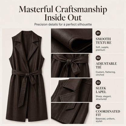 ⌛Limited-Time Offer-Women's Elegant PU Leather Vest Jacket
