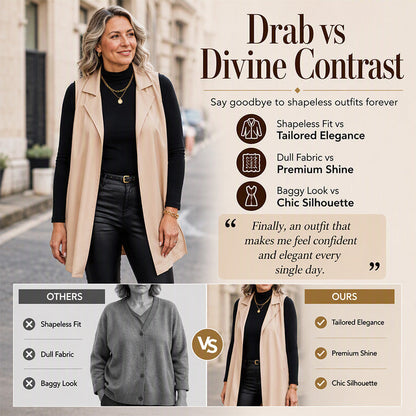 ⌛Limited-Time Offer-Women's Elegant PU Leather Vest Jacket