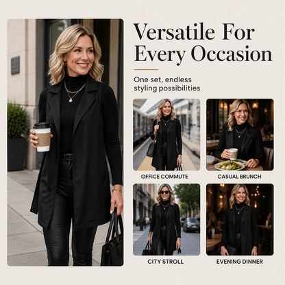 ⌛Limited-Time Offer-Women's Elegant PU Leather Vest Jacket