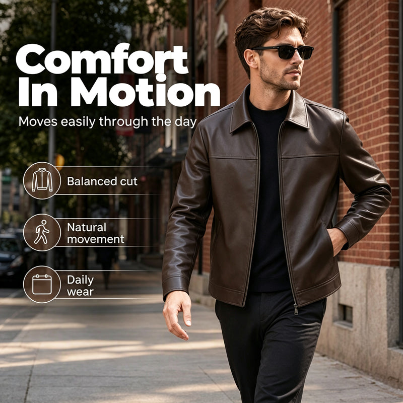 ⌛Limited-Time Offer-Refined Urban Leather Jacket