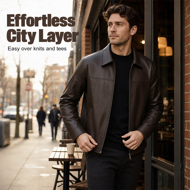⌛Limited-Time Offer-Refined Urban Leather Jacket