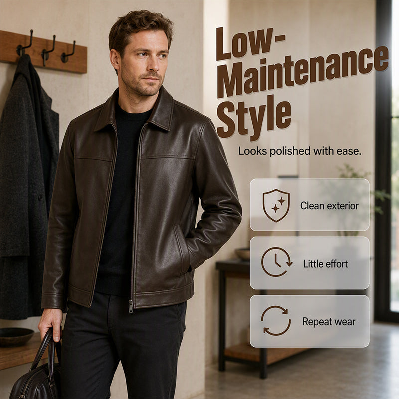 ⌛Limited-Time Offer-Refined Urban Leather Jacket