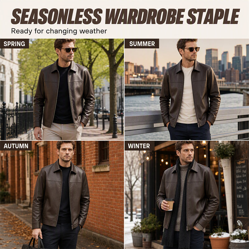 ⌛Limited-Time Offer-Refined Urban Leather Jacket