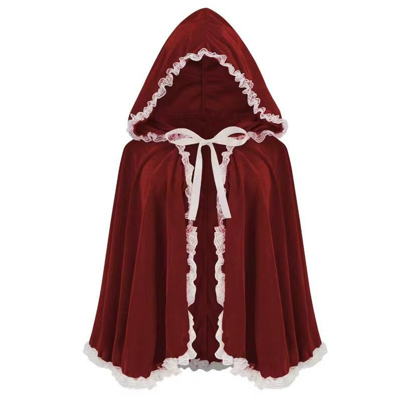 ⌛Limited-Time Offer-Dramatic Hooded Lace Cape