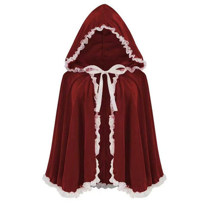 ⌛Limited-Time Offer-Dramatic Hooded Lace Cape