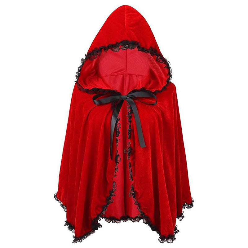 ⌛Limited-Time Offer-Dramatic Hooded Lace Cape