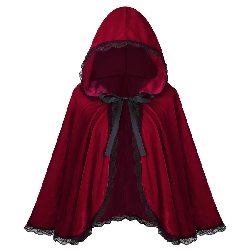 ⌛Limited-Time Offer-Dramatic Hooded Lace Cape
