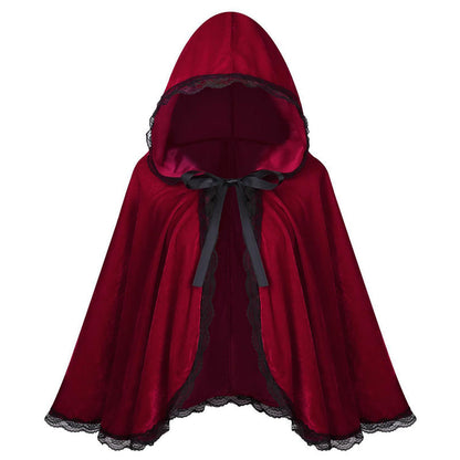 ⌛Limited-Time Offer-Dramatic Hooded Lace Cape
