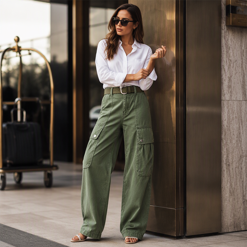 ⌛Limited-Time Offer-Women's Loose Stretchy Cargo Pants