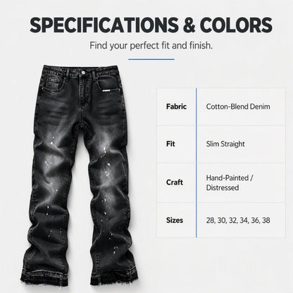 ⌛Limited-Time Offer-Men's Urban Street Style Paint Splatter Distressed Denim Jeans