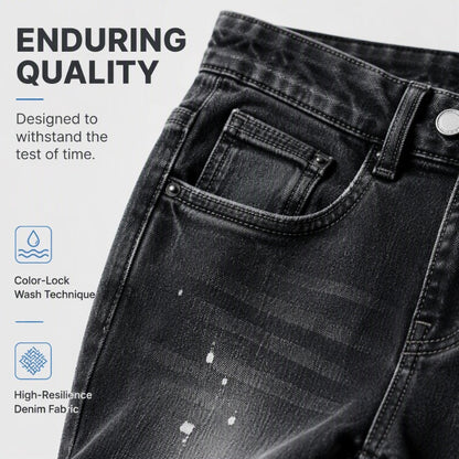 ⌛Limited-Time Offer-Men's Urban Street Style Paint Splatter Distressed Denim Jeans
