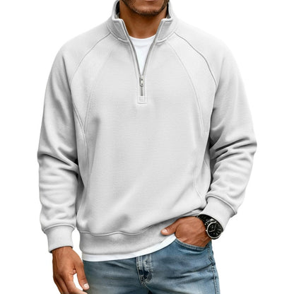 ✨ Refined Casual Comfort | Men's Warm Half-Zip Stand-Collar Sweatshirt