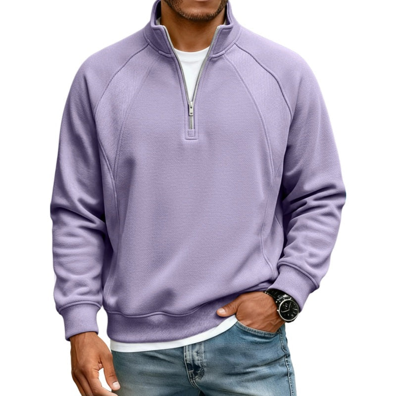 ✨ Refined Casual Comfort | Men's Warm Half-Zip Stand-Collar Sweatshirt