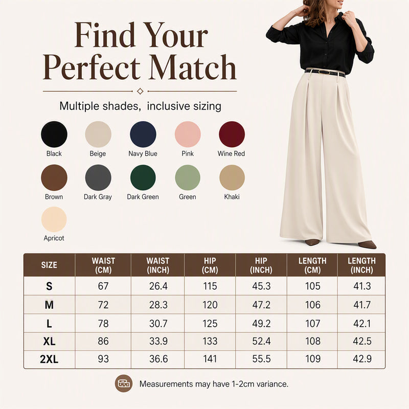🌸 New Arrival | Women's High-Waisted Relaxed Wide-Leg Pants
