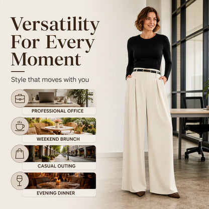 🌸 New Arrival | Women's High-Waisted Relaxed Wide-Leg Pants