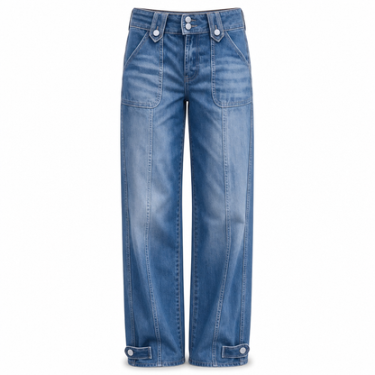 Women's Retro Wide-Leg Denim Jeans