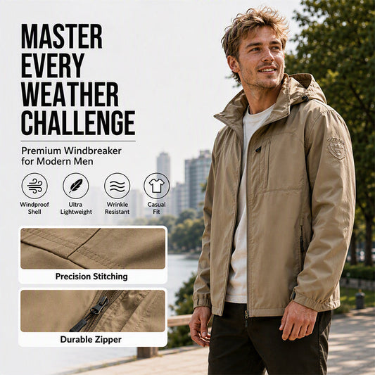 🌧️ Weather-Ready Utility | Men's Waterproof Windproof Multi-Pocket Jacket