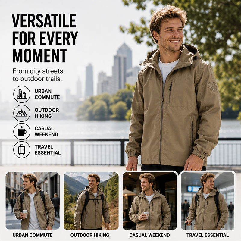 🌧️ Weather-Ready Utility | Men's Waterproof Windproof Multi-Pocket Jacket