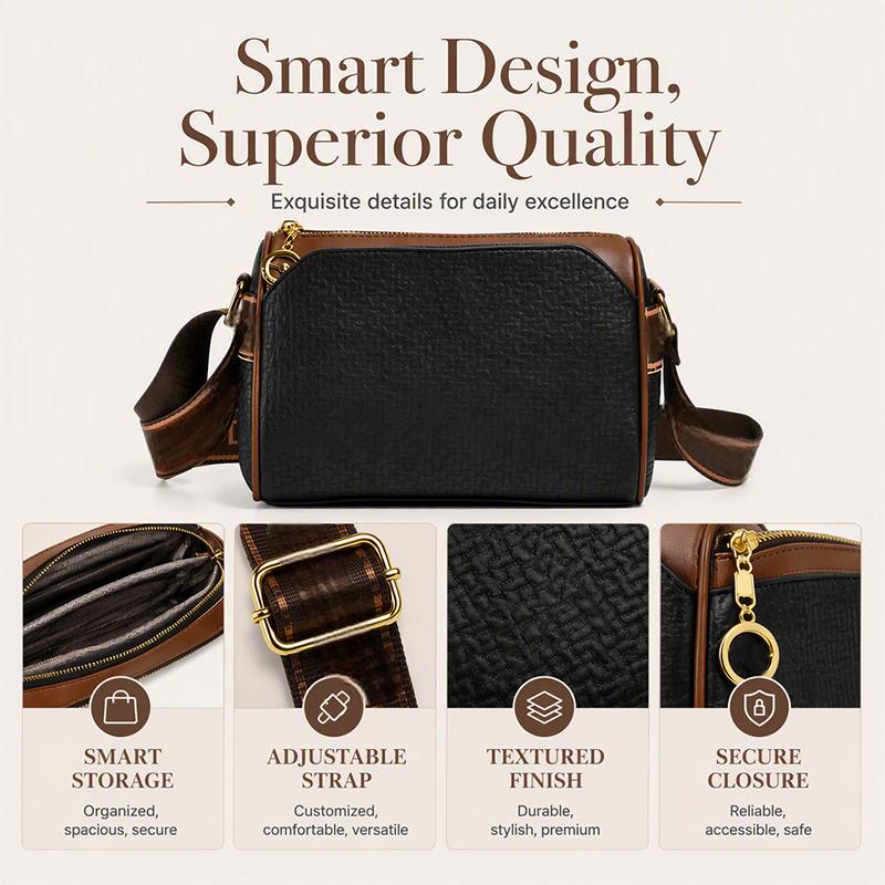 ⌛Limited-Time Offer-Stylish 3-Layer Diamond-Patterned Crossbody Bag