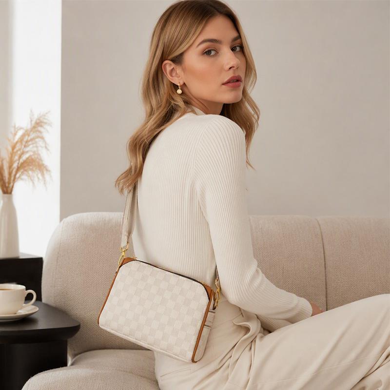 ⌛Limited-Time Offer-Stylish 3-Layer Diamond-Patterned Crossbody Bag