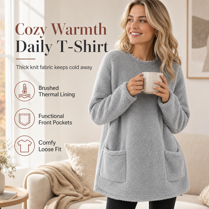 🍂Limited-Time Offer ☁️Women's Warm Crew Neck Long Sleeve Top
