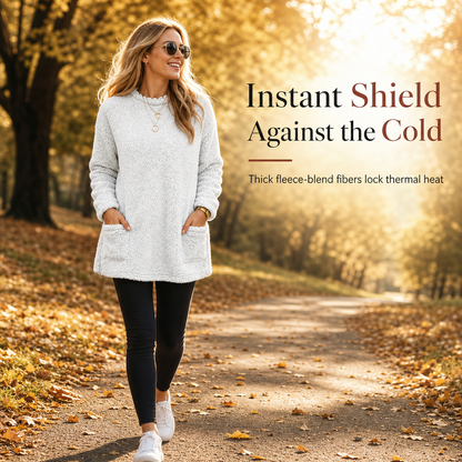 🍂Limited-Time Offer ☁️Women's Warm Crew Neck Long Sleeve Top