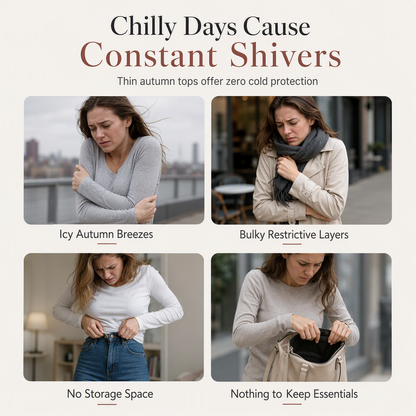 🍂Limited-Time Offer ☁️Women's Warm Crew Neck Long Sleeve Top