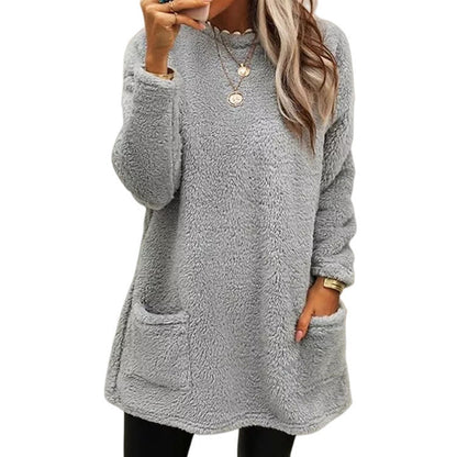 🍂Limited-Time Offer ☁️Women's Warm Crew Neck Long Sleeve Top