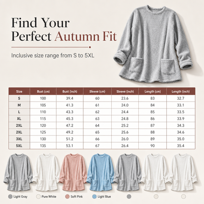 🍂Limited-Time Offer ☁️Women's Warm Crew Neck Long Sleeve Top