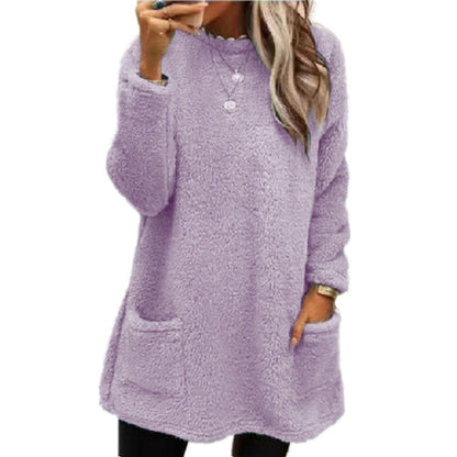 🍂Limited-Time Offer ☁️Women's Warm Crew Neck Long Sleeve Top