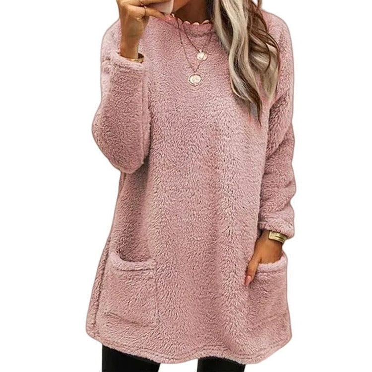 🍂Limited-Time Offer ☁️Women's Warm Crew Neck Long Sleeve Top