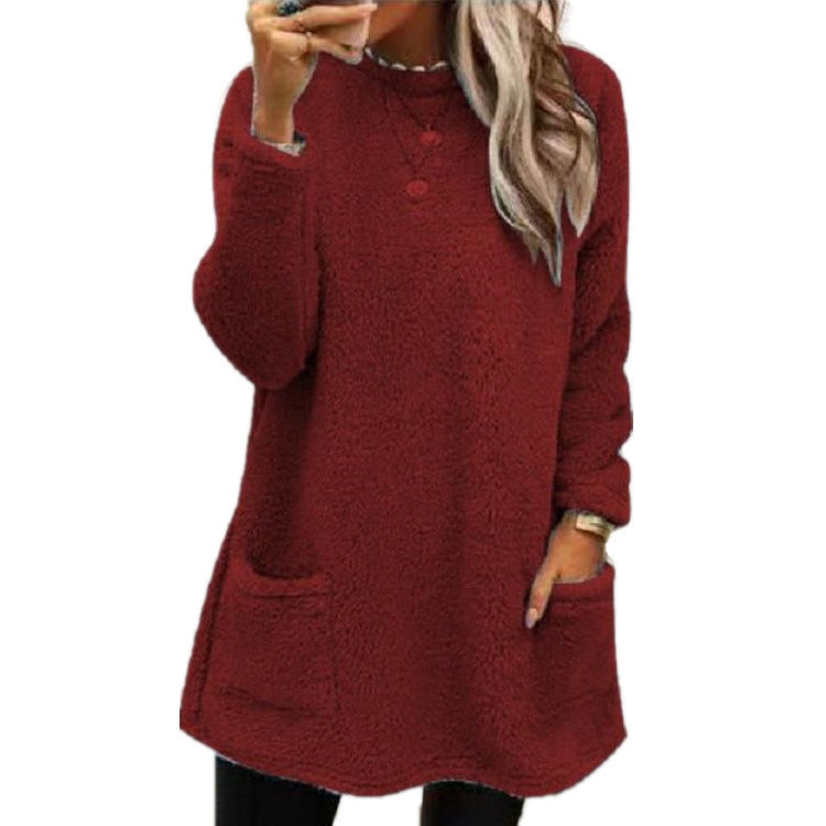 🍂Limited-Time Offer ☁️Women's Warm Crew Neck Long Sleeve Top
