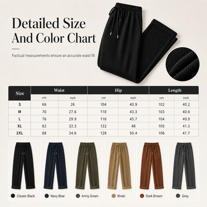 ✨ Easy Everyday Comfort | Women's Ribbed High-Waisted Drawstring Wide-Leg Pants