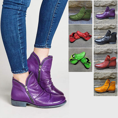 👢 Easy On, Polished Look | Women’s Side-Zip PU Boots