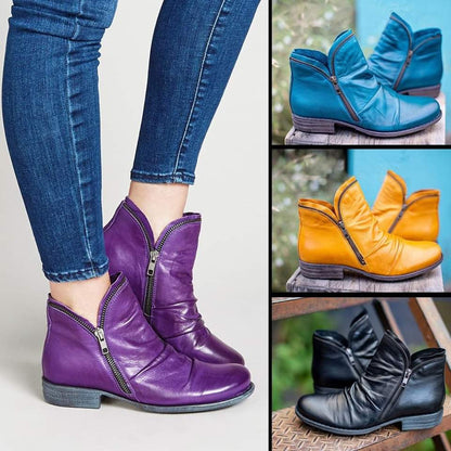 👢 Easy On, Polished Look | Women’s Side-Zip PU Boots