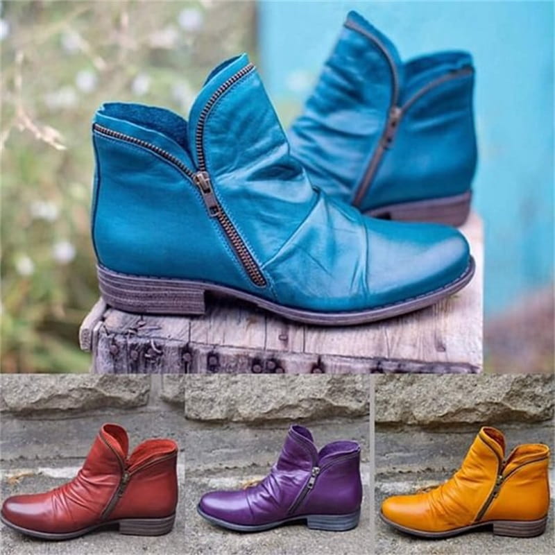 👢 Easy On, Polished Look | Women’s Side-Zip PU Boots