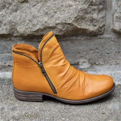 👢 Easy On, Polished Look | Women’s Side-Zip PU Boots