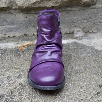 👢 Easy On, Polished Look | Women’s Side-Zip PU Boots