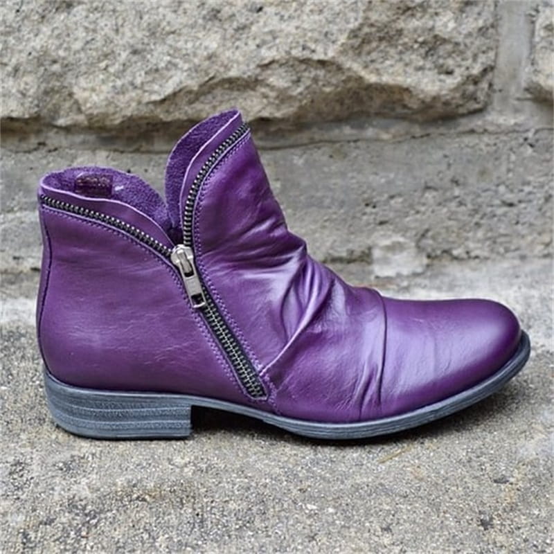 👢 Easy On, Polished Look | Women’s Side-Zip PU Boots