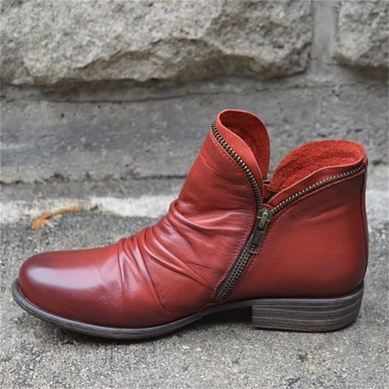 👢 Easy On, Polished Look | Women’s Side-Zip PU Boots