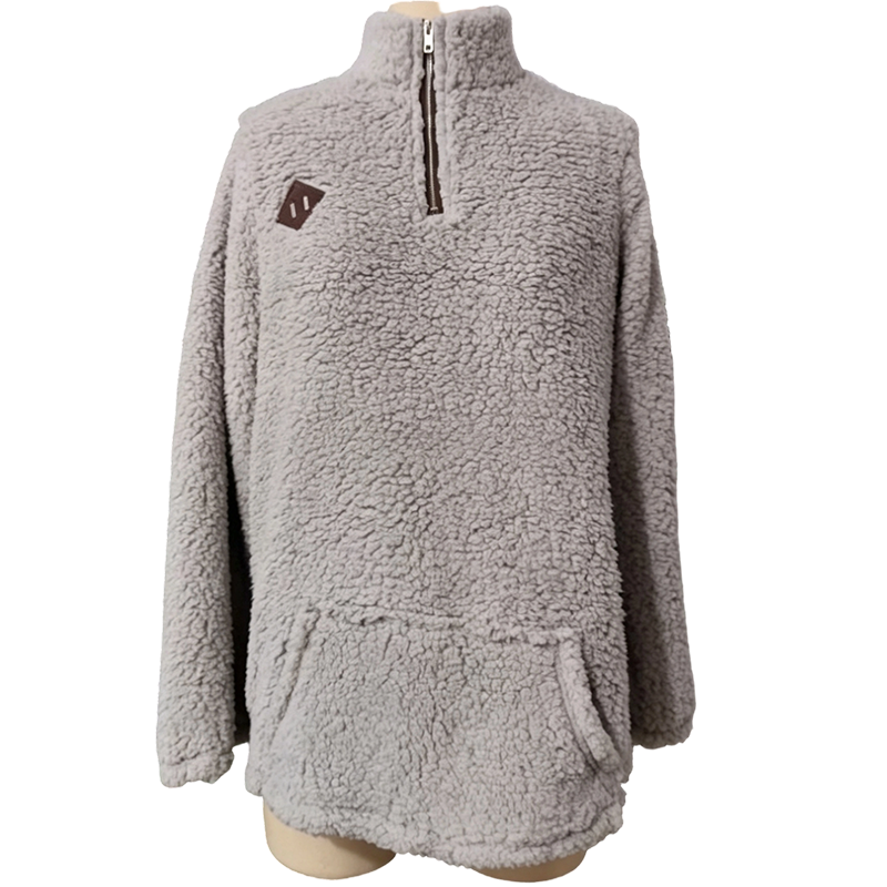 ☁️ Cozy Warmth, Relaxed Fit | Women's Half-Zip Plush Pocket Pullover