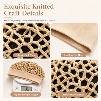 Elastic Breathable Wide Band Mesh Hair Net Cap Hollow Out Hair Cover